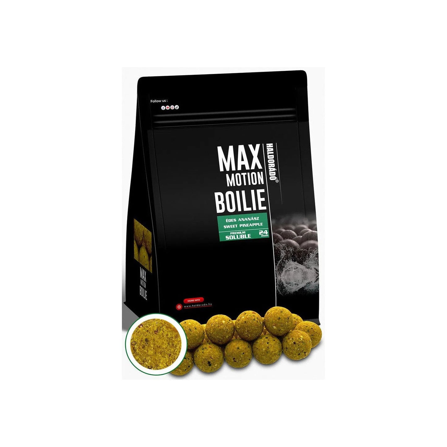 HALDORÁDÓ MAX MOTION BOILIE PREMIUM OLDÓDÓ 24MM ÉDES ANANÁSZ 800G