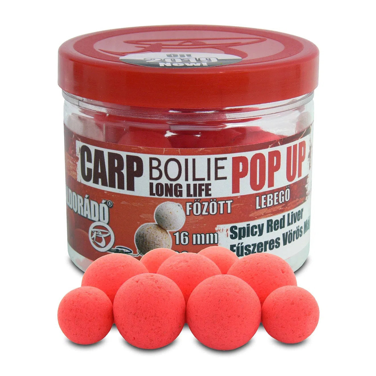 HALDORÁDÓ POP UP FŐZÖTT CSALIZÓ BOJLI FŰSZERES VÖRÖS MÁJ 18MM