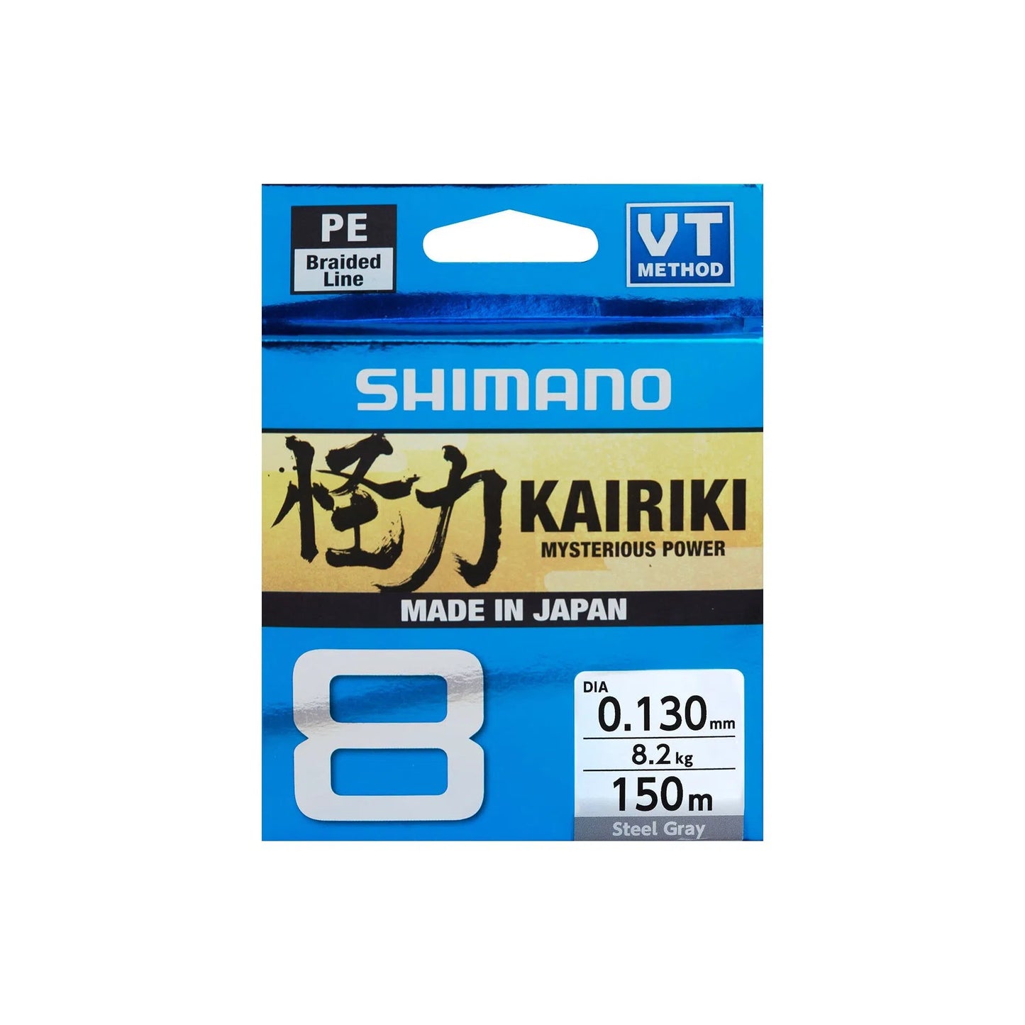 SHIMANO KAIRIKI 8X FONOTT ZSINÓR 150M SZÜRKE 0.215MM/PE 1.7