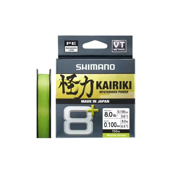 SHIMANO KAIRIKI 8+ PRÉMIUM FONOTT ZSINÓR 150M ZÖLD 0.100MM/PE 0.4