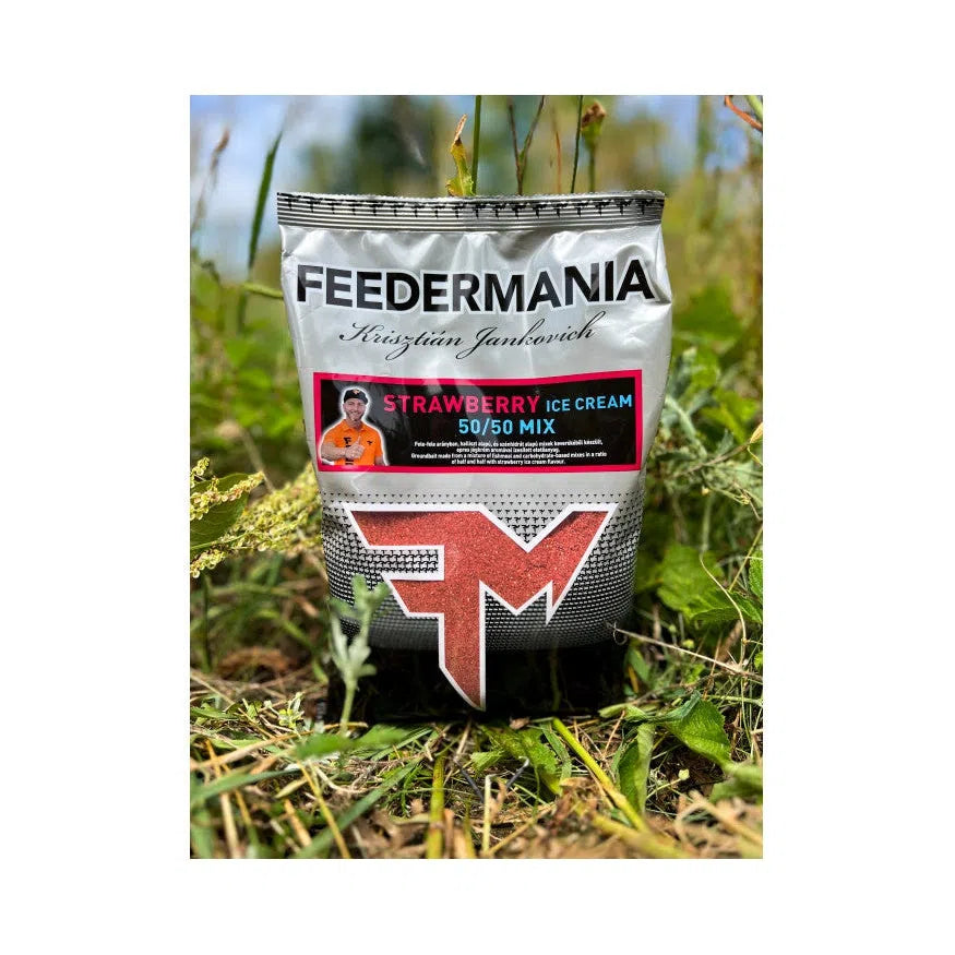 FEEDERMANIA ETETŐANYAG 50/50 MIX STRAWBERRY ICE CREAM EPER JÉGKRÉM 800G