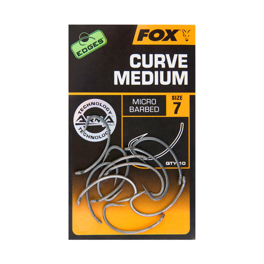 FOX EDGES CURVE SHANK MEDIUM HOROG MÉRET 2 10DB