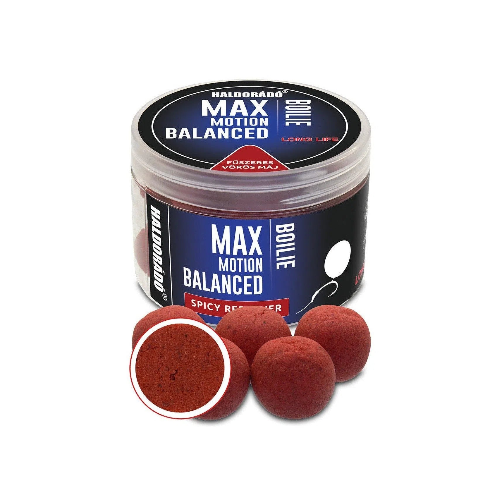 HALDORÁDÓ MAX MOTION BOILIE BALANCED 20MM FŰSZERES VÖRÖS MÁJ 70G