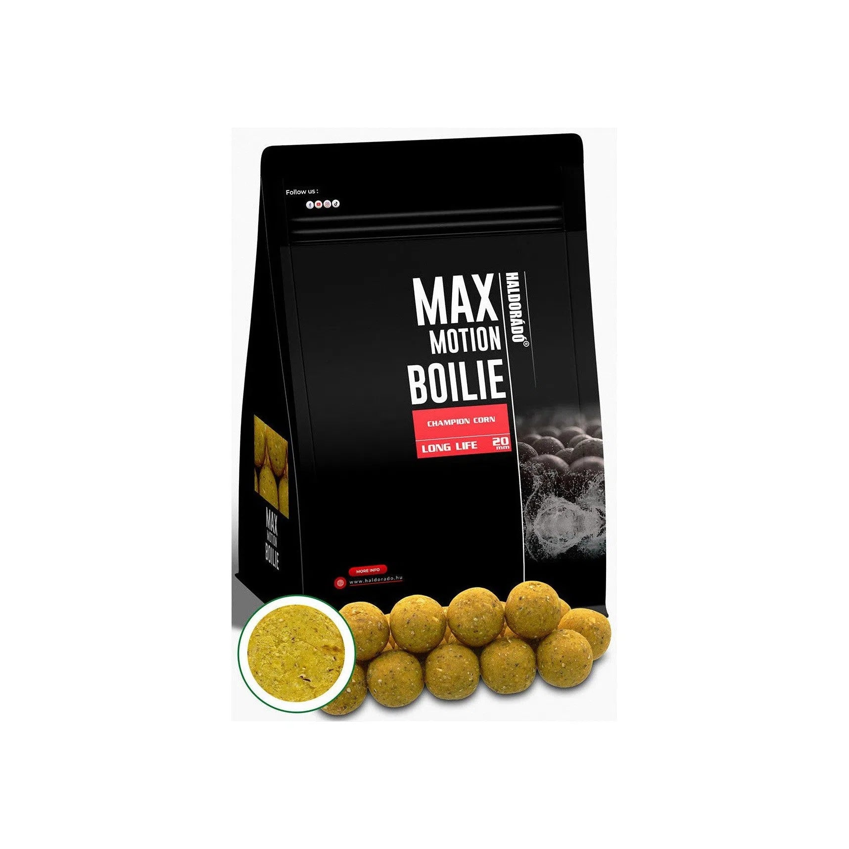 HALDORÁDÓ MAX MOTION BOILIE LONG LIFE 20MM CHAMPION CORN 800G