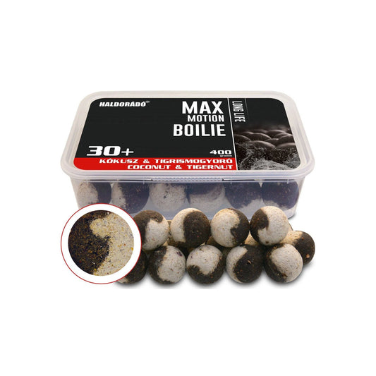 HALDORÁDÓ MAX MOTION BOILIE LONG LIFE 30+MM KÓKUSZ-TIGRISMOGYORÓ 400G