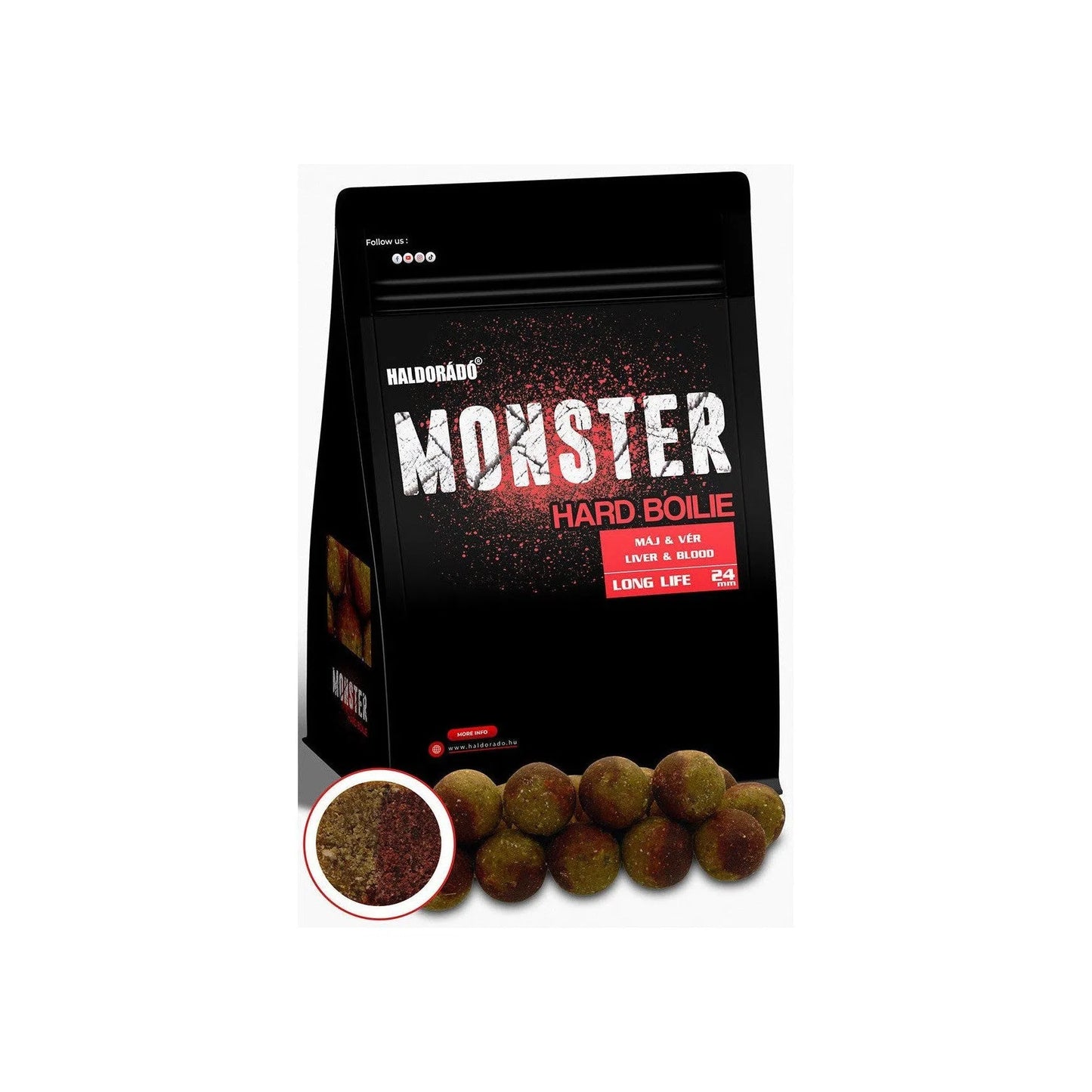 HALDORÁDÓ MONSTER HARD BOILIE 24+MM MÁJ-VÉR 700G