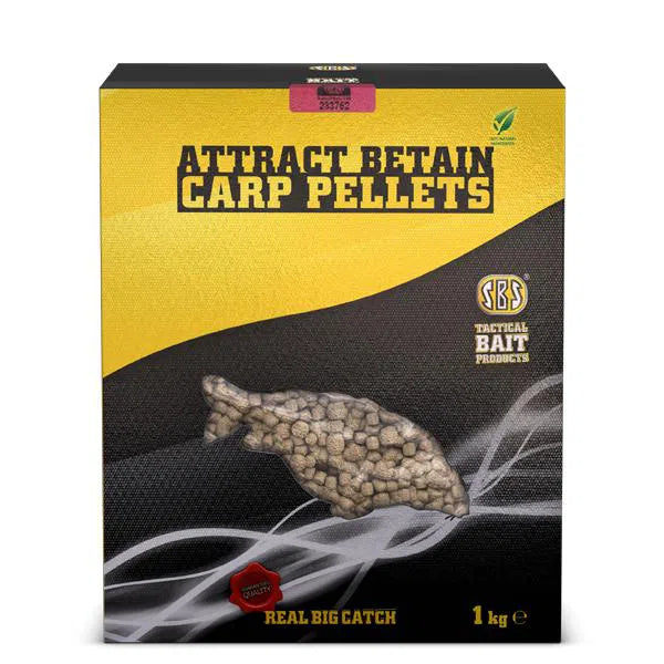 SBS ATTRACT BETAIN CARP PELLETS 6MM ÁFONYA-FEKETE KAVIÁR 1KG